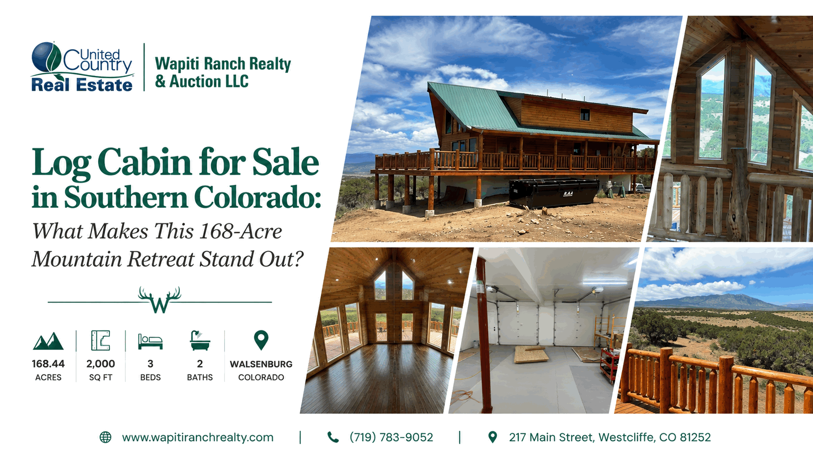 Log Cabin for Sale in Southern Colorado: What Makes This 168-Acre Mountain Retreat Stand Out? (2026 Guide)