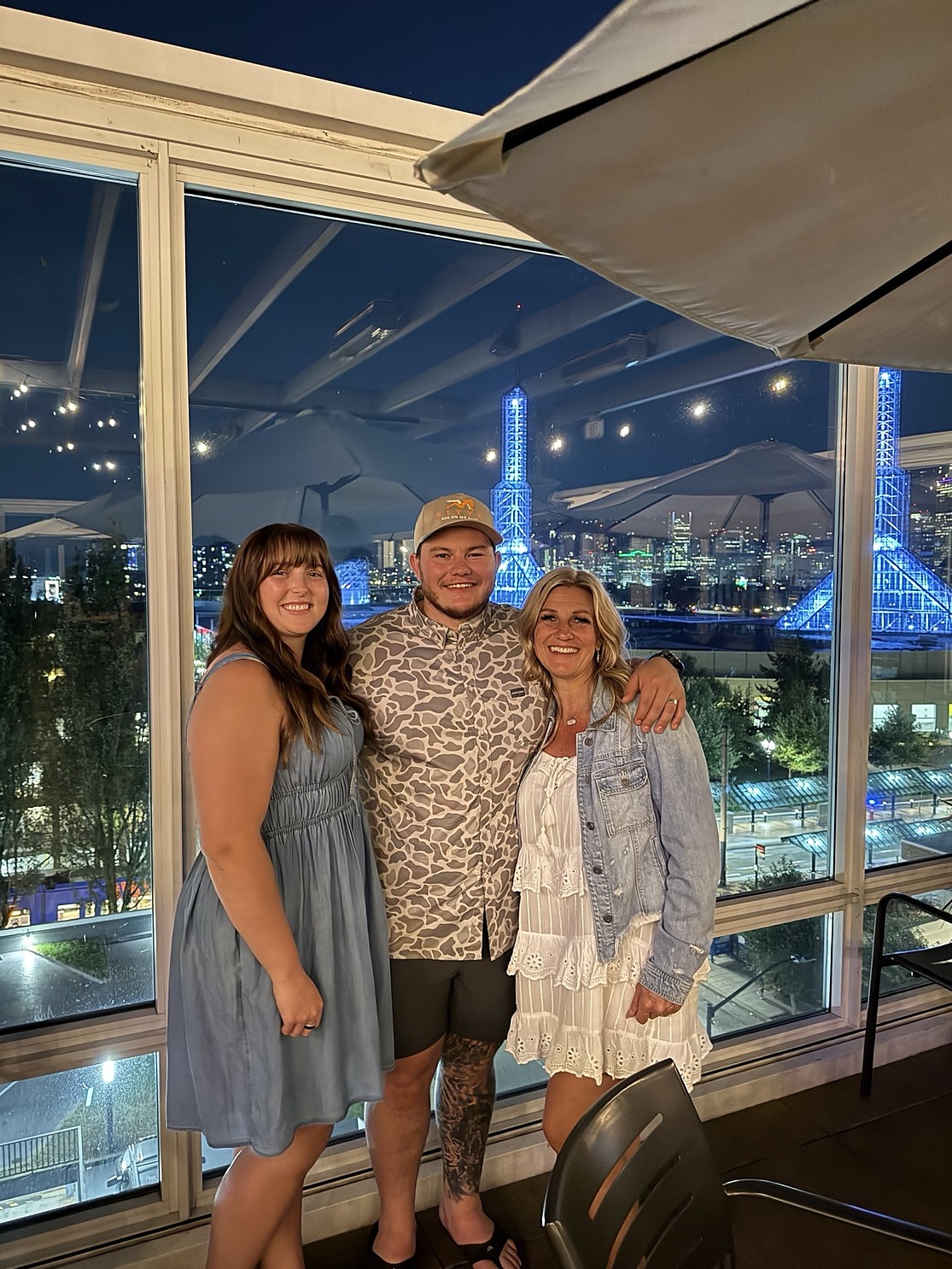 A night out overlooking downtown Portland