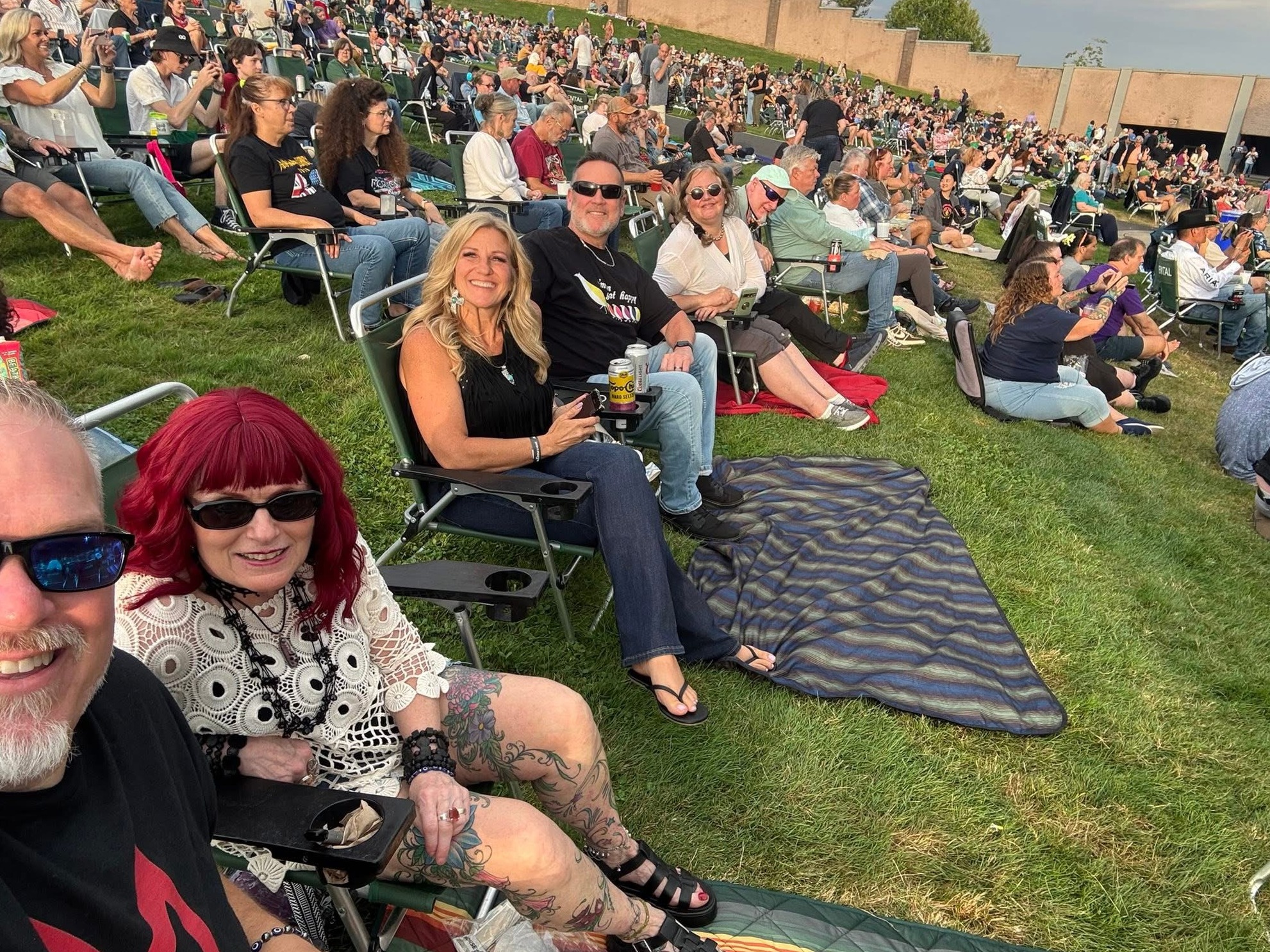 Enjoying a summer concert in the Portland area