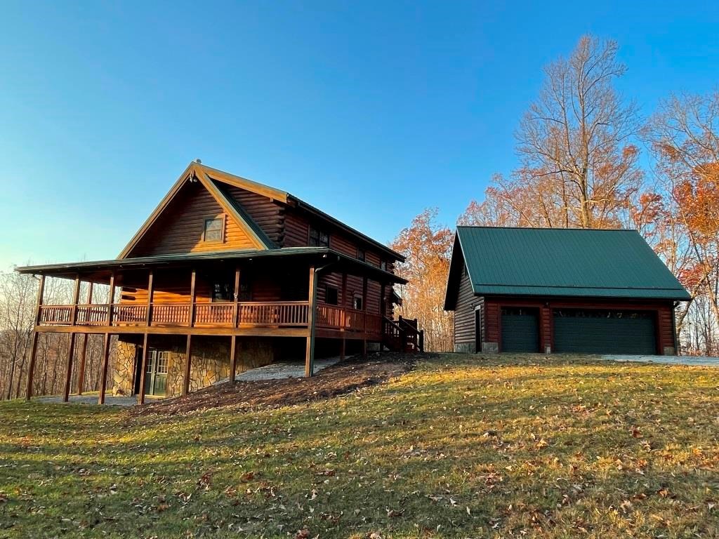 Log Cabin With 26 Acres For Sale Overlooking New River In VA