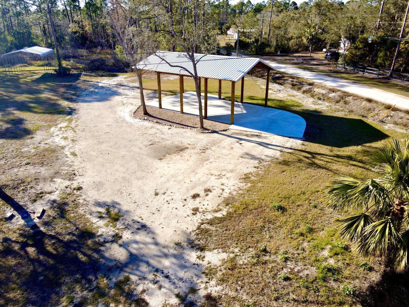 North Florida Land For Sale W/Power, Pole Barn,& 50 Amp